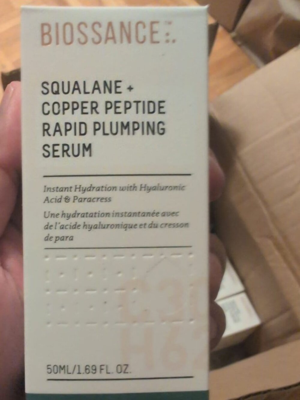 Biossance Squalane Copper Peptide Plumping Serum 50ml NIB